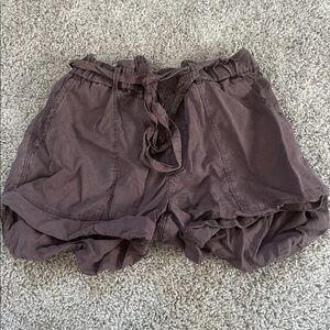 Aerie Casual Brown Tie-Waist Shorts